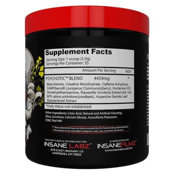 Insane Labz Psychotic Powder, Pack of 208gm - Image 2