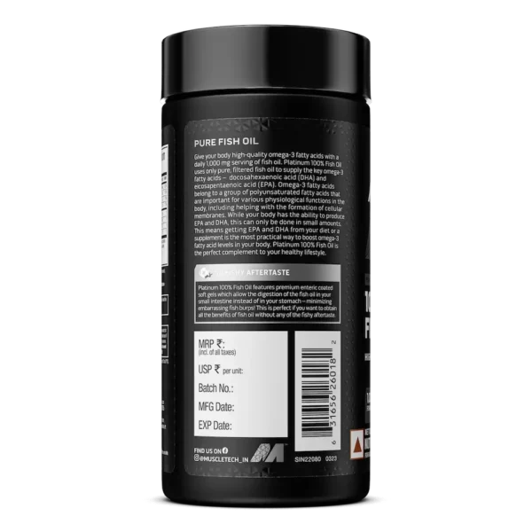 Muscletech Essential Series Platinum 100% Omega Fish Oil - Image 2