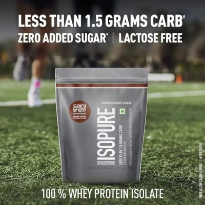 Isopure Whey Protein Isolate Powder with Vitamins for Immune Support & Biotine- 500g - Image 4