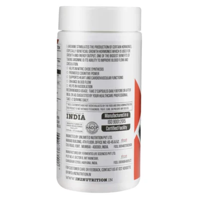 IN2 L- Arginine 60 Capsules - Image 2