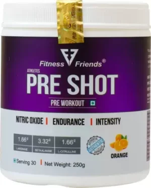 Fitness Friends Preshot Preworkout Orange Flavour 30 Ser (250 g)
