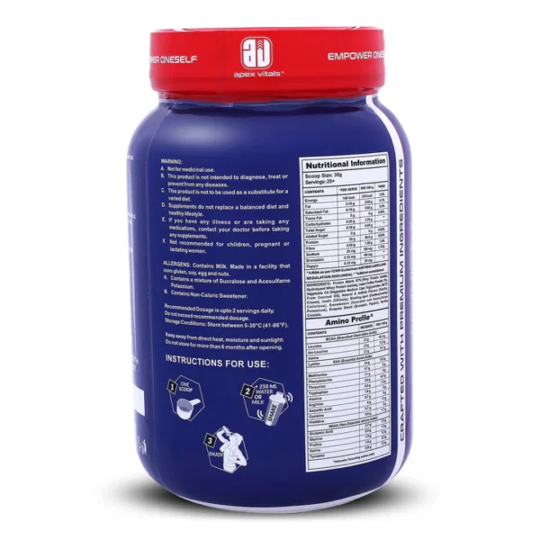 Apex Vitals Whey Protein Isolate 2Lbs - Image 3