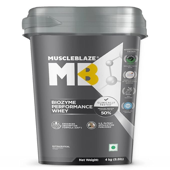 MuscleBlaze Biozyme Performance Whey Protein 4 kg / 8.8 lb