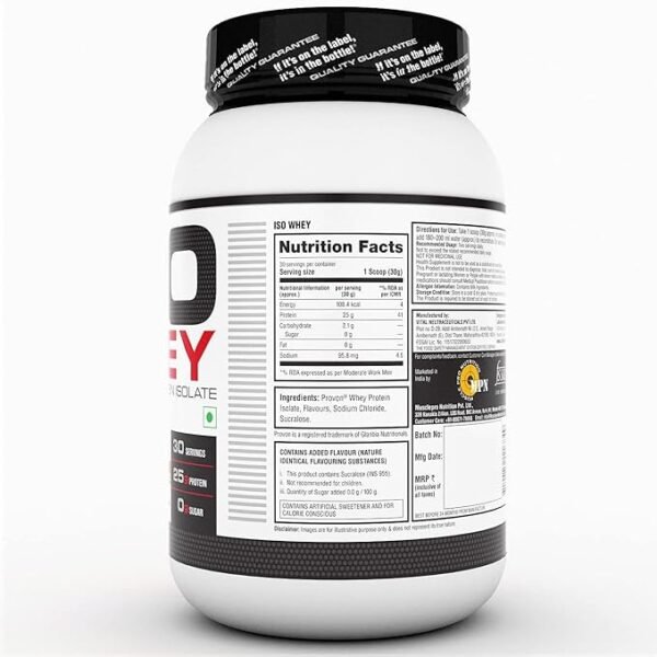 Labrada ISO WHEY 100% Whey Protein Isolate (Post Workout, 25g Protein, 0g Sugar, 0g Fat, Gluten Free, Lactose Free, 30 Servings) - 2 lbs (900g) - Image 5