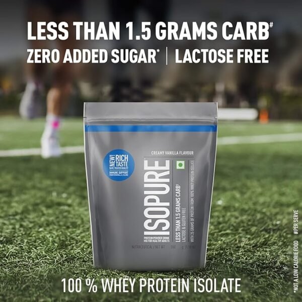 Isopure Whey Protein Isolate Powder with Vitamins for Immune Support & Biotine- 500g - Image 3