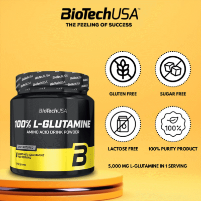 BiotechUSA 100% L-Glutamine | 240gm - Image 2