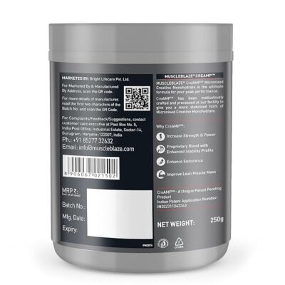 MuscleBlaze Creatine Monohydrate CreAMP, 250 g (0.55 lb) - Image 2