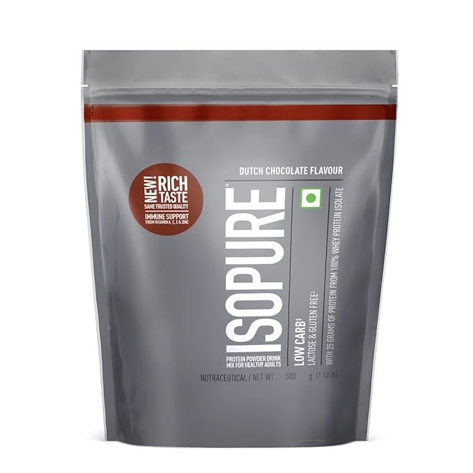 Isopure Whey Protein Isolate Powder with Vitamins for Immune Support & Biotine- 500g