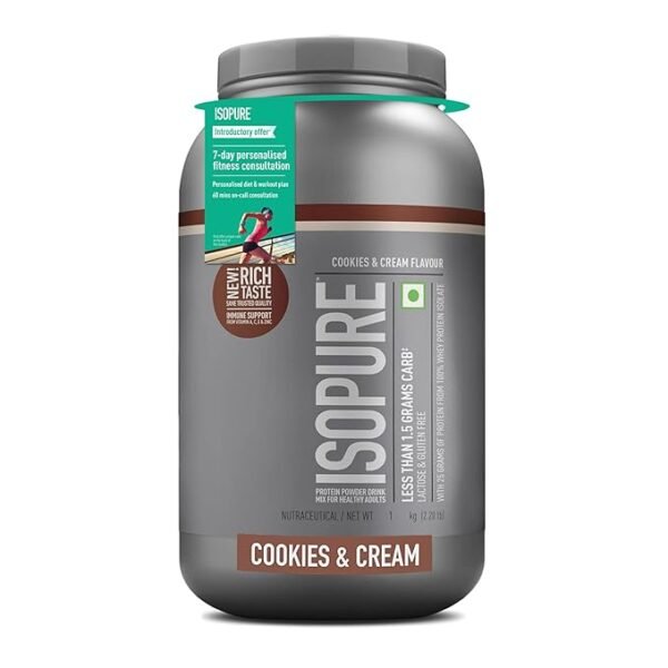Isopure Low Carb 100% Whey Protein Isolate Powder - 1 Kg (2.2 Lb)