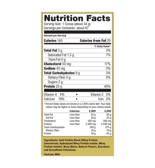 Ultimate Nutrition Whey gold 5 lbs - Image 2