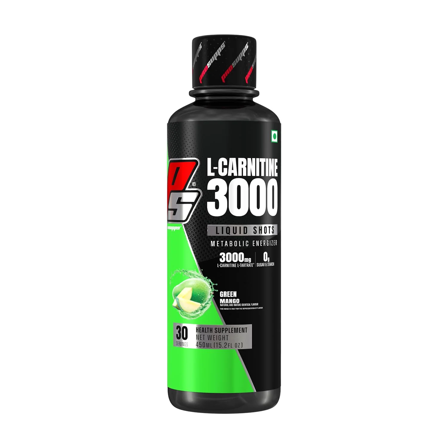 PRO SUPPS L-CARNITINE 3000 MG LIQUID SHOTS METABOLIC ENERGIZER | 30 SERVING