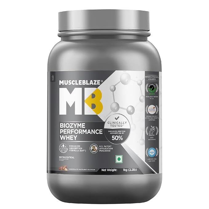 MuscleBlaze Biozyme Whey Protein, 1 kg