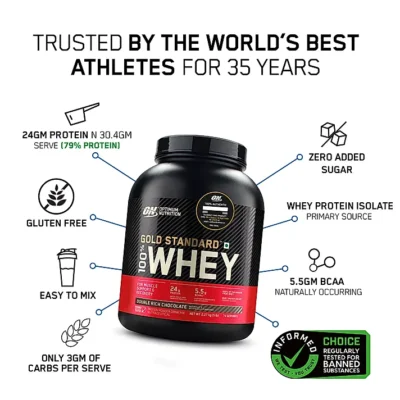 Optimum Nutrition Gold Standard 100% Whey Protein Powder 4 kg - Image 2