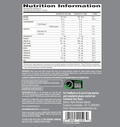 Isopure Low Carb 100% Whey Protein Isolate Powder - 1 Kg (2.2 Lb) - Image 7
