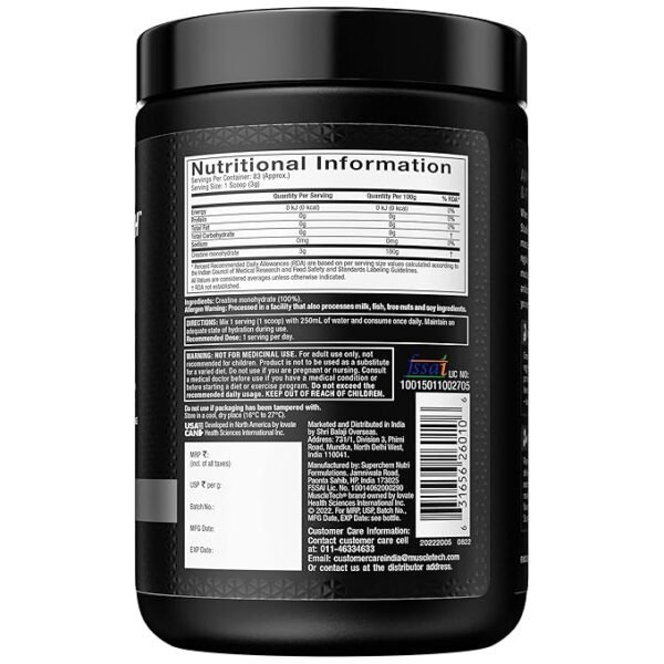 Muscletech 100% Creatine 250gm unflavoured - Image 3