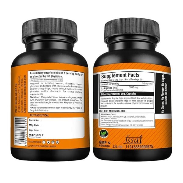 AS-IT-IS L-Arginine 60 Capsules - Image 2