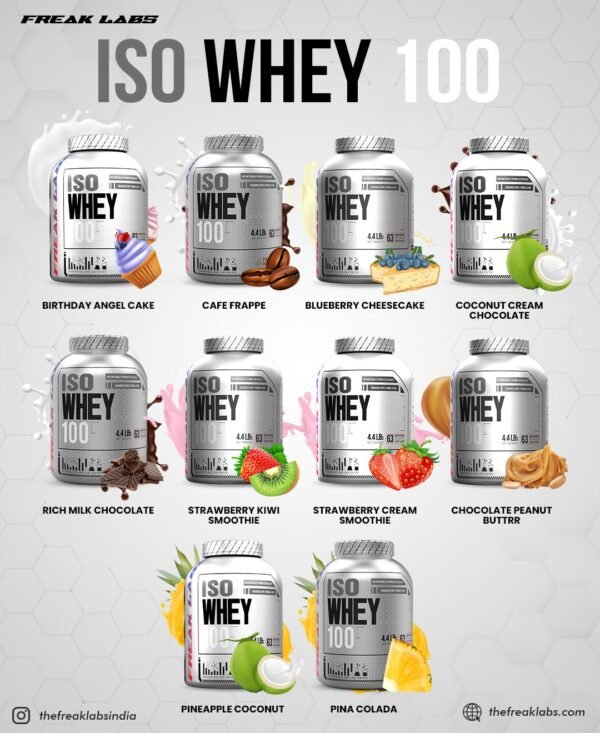 Freak Labs ISO WHEY 100 - HYDROLYZED+ISOLATE WHEY PROTEIN(Imported USA) - Image 7