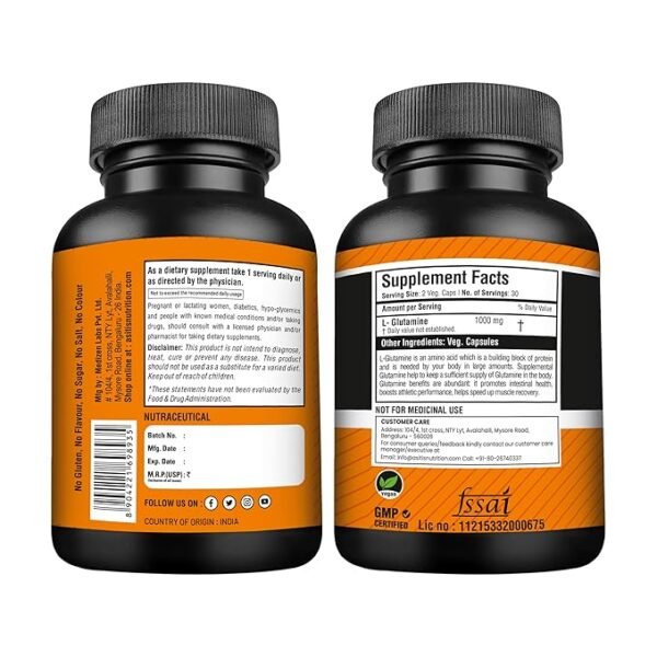AS-IT-IS L-Glutamine 60 Capsules - Image 2