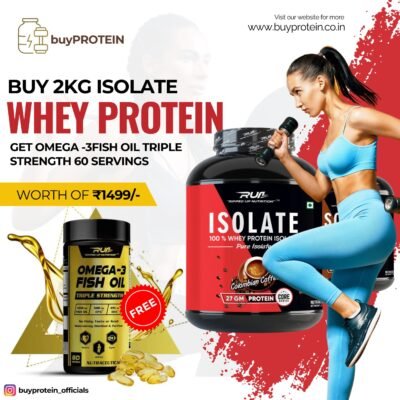 Combo Offer - Buy RUN 2Kg Isolate and Get Free RUN Omega-3 Fish Oil