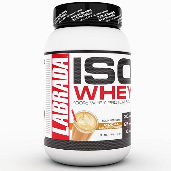 Labrada ISO WHEY 100% Whey Protein Isolate (Post Workout, 25g Protein, 0g Sugar, 0g Fat, Gluten Free, Lactose Free, 30 Servings) - 2 lbs (900g) - Image 2