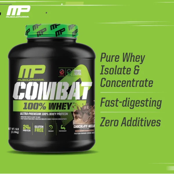 MusclePharm, Combat 100% Whey Protein, 5lb - Image 2