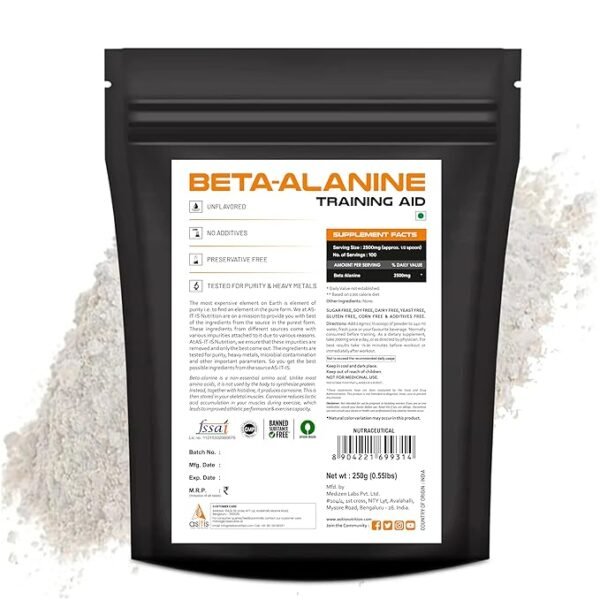 AS-IT-IS Beta-Alanine Powder 250gm - Image 2