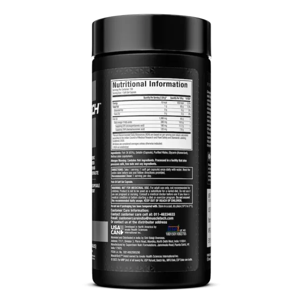 Muscletech Essential Series Platinum 100% Omega Fish Oil - Image 3