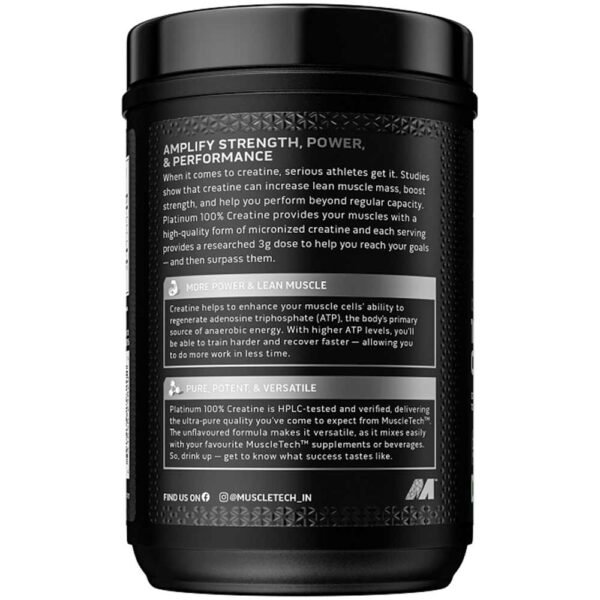 MuscleTech Platinum 100% Creatine, 400 g - Image 2
