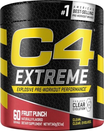 C4 Extreme Pre Workout Powder Fruit Punch 60 Servings