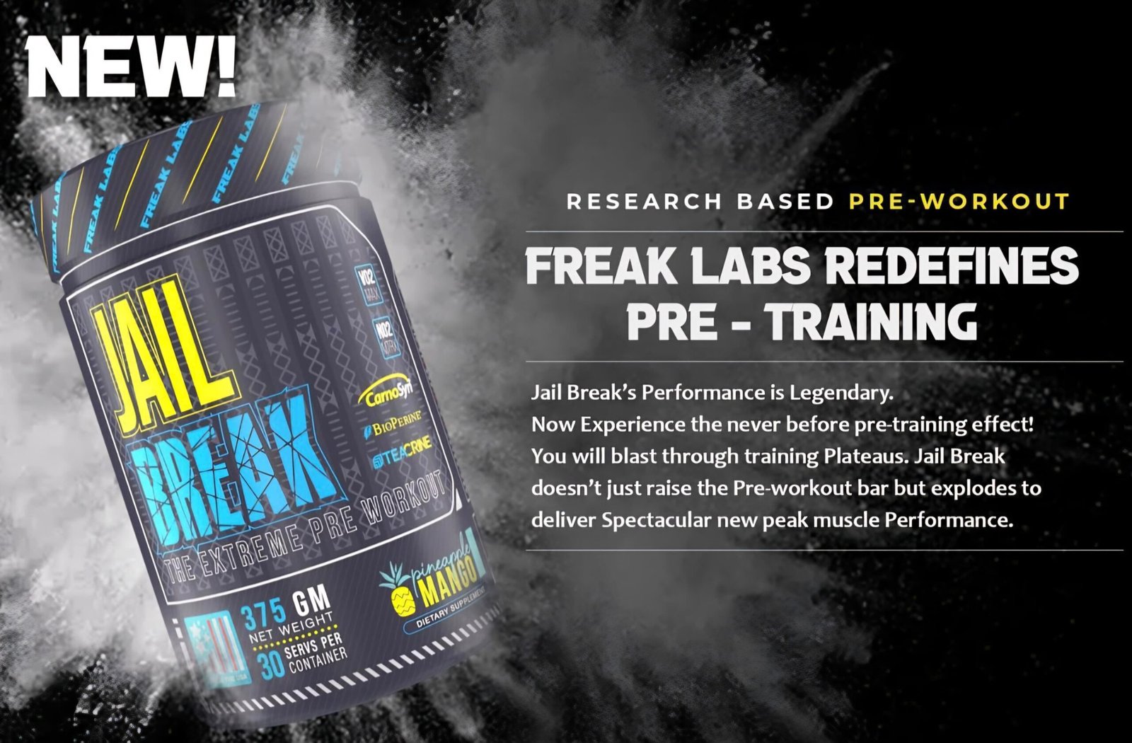 freak labs jail break extreme pre workout formula 30 serv freak labs jail break extreme pre workout formula 30 serv