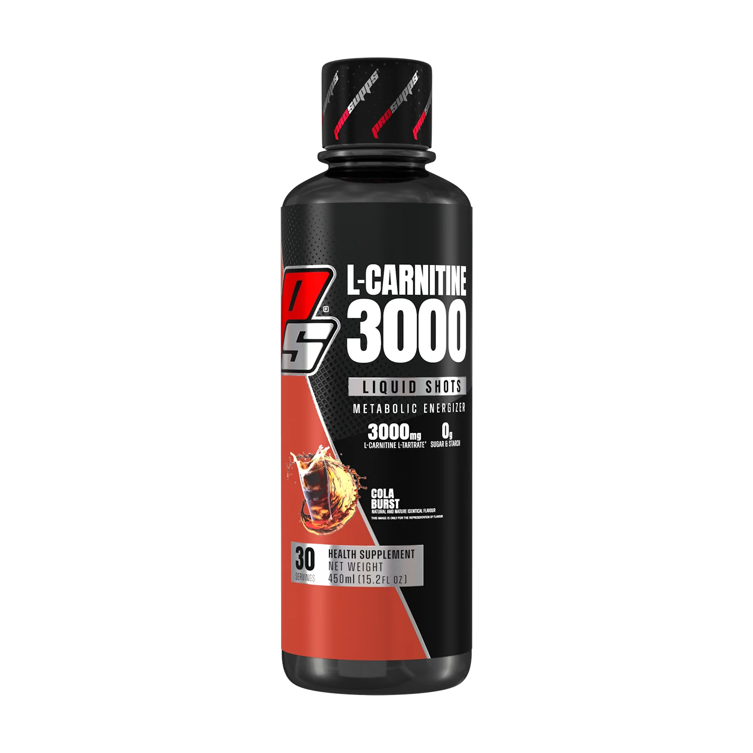 pro supps l carnitine 3000 mg liquid shots metabolic energizer | 30 serving pro supps l carnitine 3000 mg liquid shots metabolic energizer | 30 serving