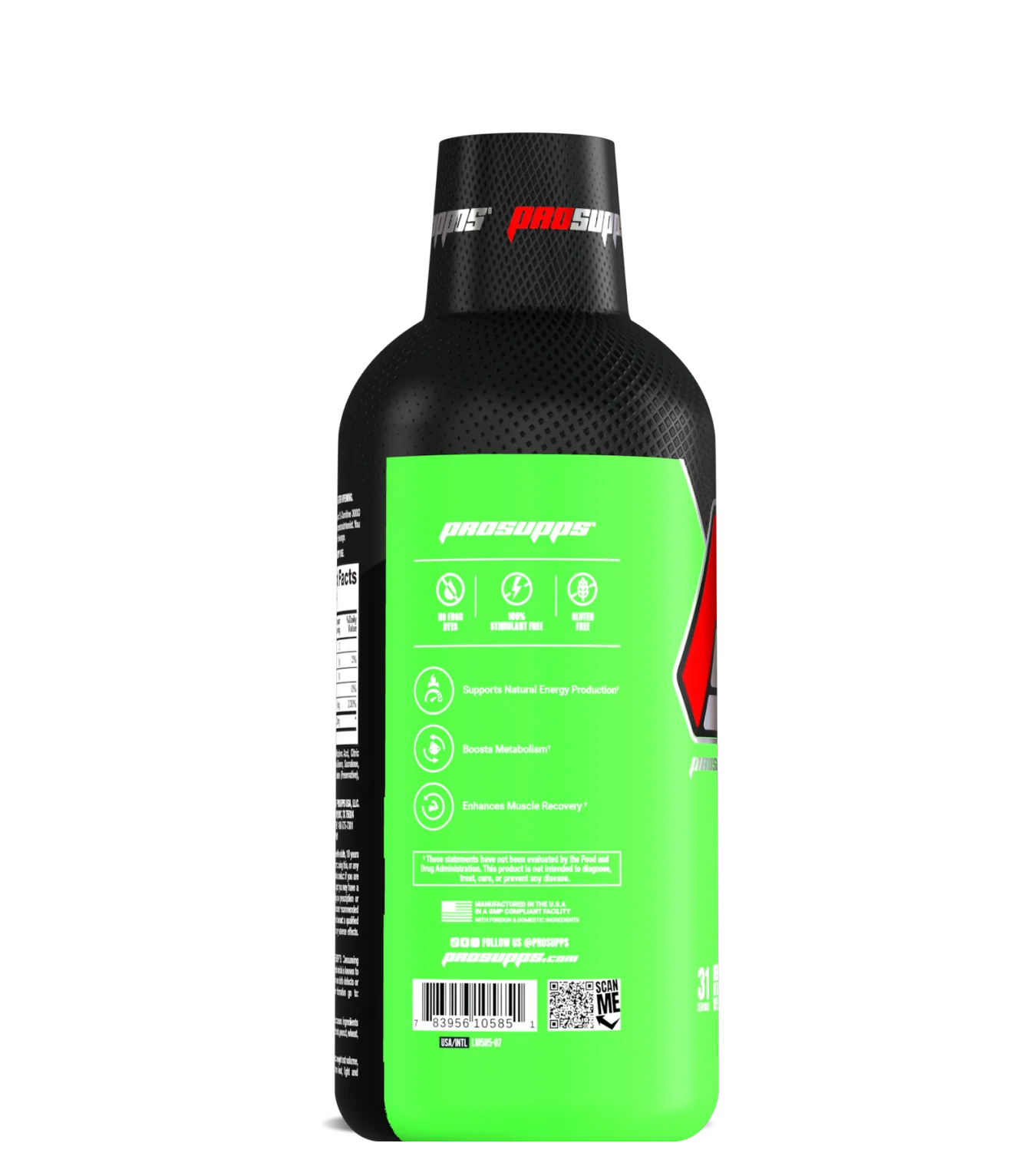 pro supps l carnitine 3000 mg liquid shots metabolic energizer | 30 serving pro supps l carnitine 3000 mg liquid shots metabolic energizer | 30 serving