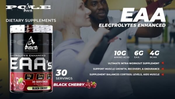 pole nutrition eaa electrolytes enhanced, zero sugar, natural lime flavour | 390g, 30 servings | premium amino acid & hydration formula