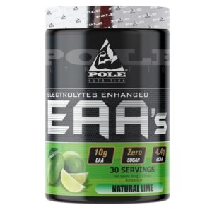 pole nutrition eaa electrolytes enhanced, zero sugar, natural lime flavour | 390g, 30 servings | premium amino acid & hydration formula