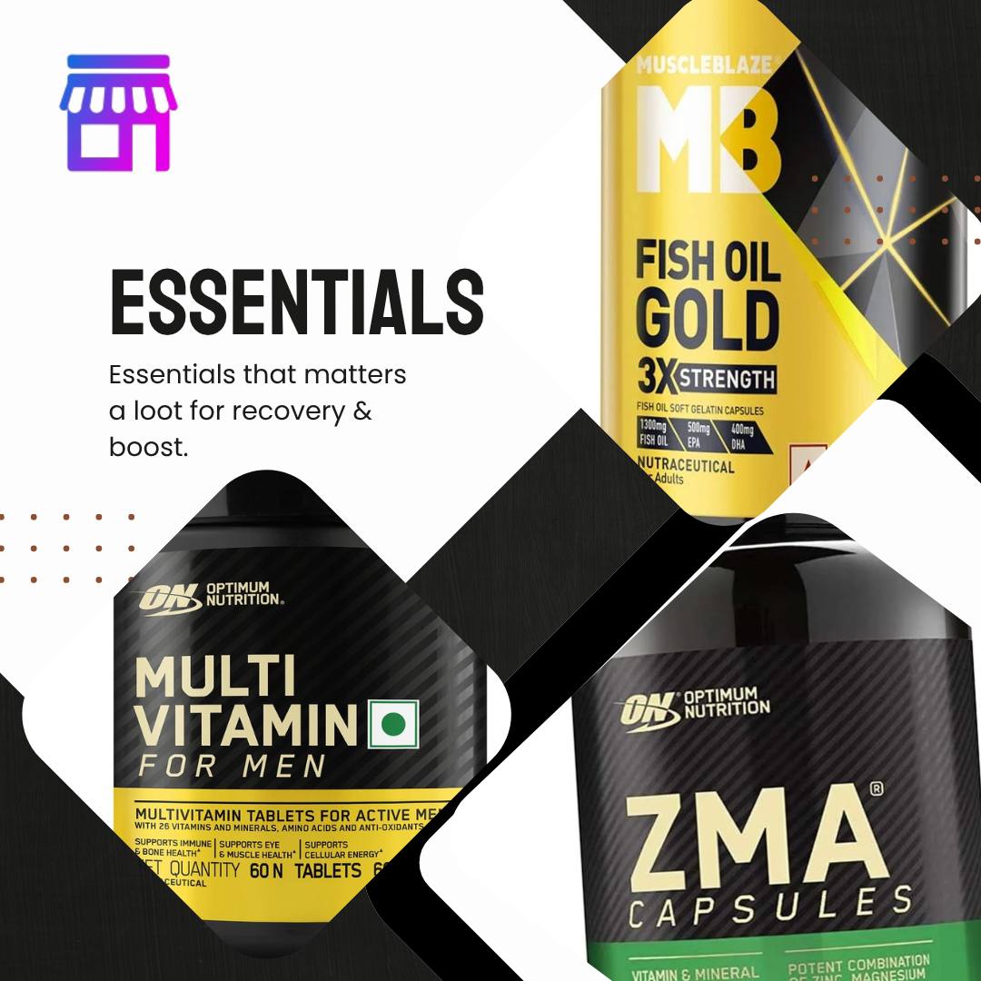 essentials, bestprotein.shop fishoil, multiviamins, zma