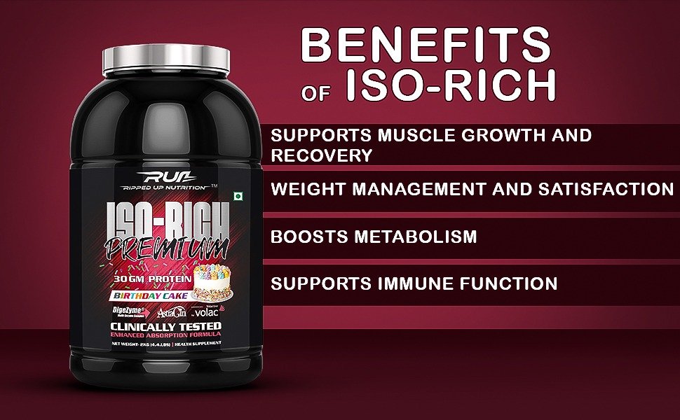 ripped up nutrition iso rich premium | 100% isolate with added astragin® | 30g protein | fast amino acid absorption | zero bloating (2kg (4.4lbs), ripped up nutrition iso rich premium | 100% isolate with added astragin® | 30g protein | fast amino acid absorption | zero bloating (2kg (4.4lbs),